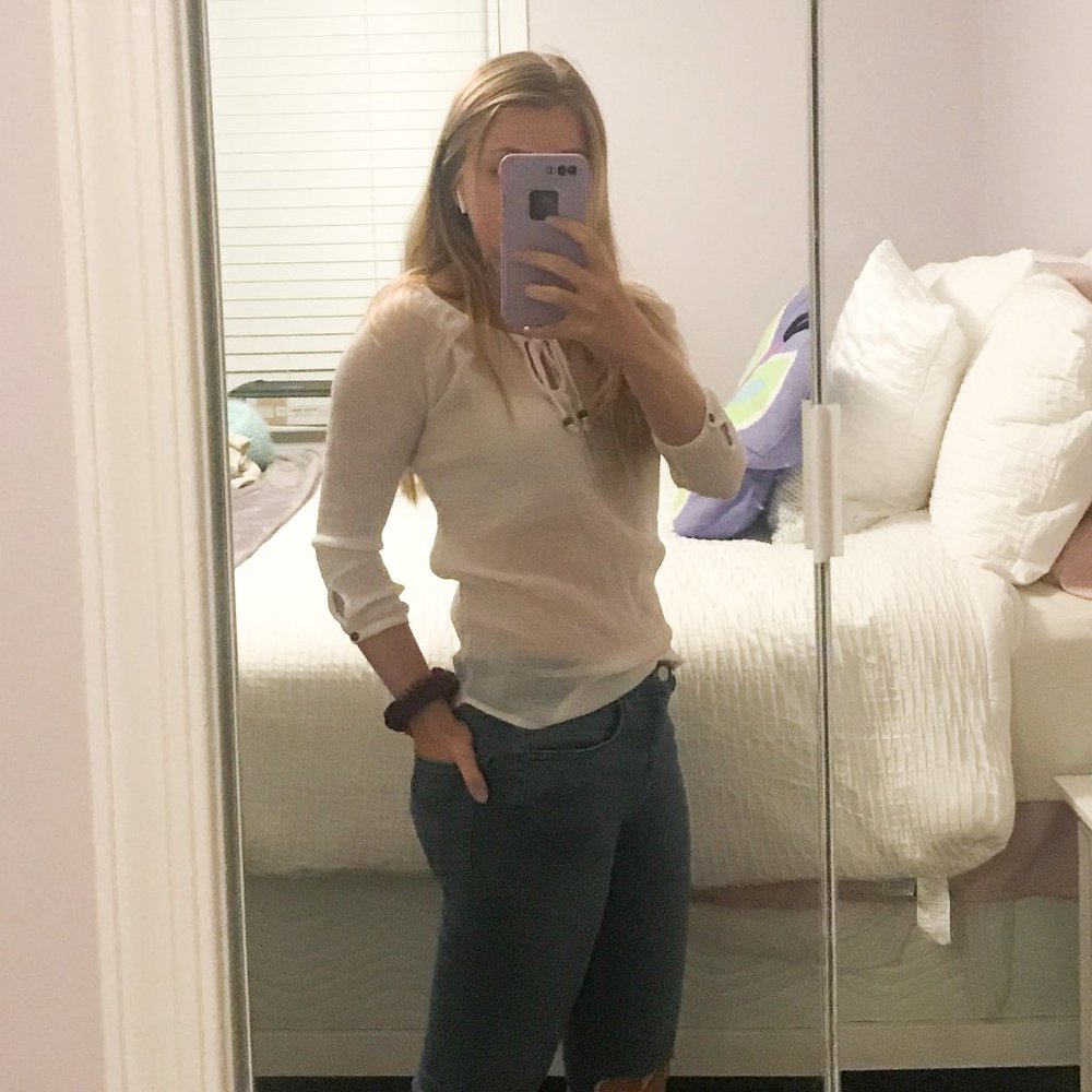 White Coverup/Shirt with Lace Back